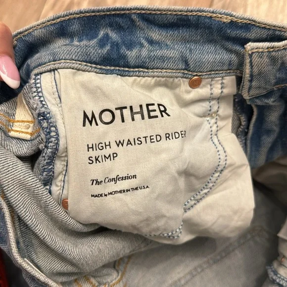 MOTHER High Waisted Rider Skimp in The Confession